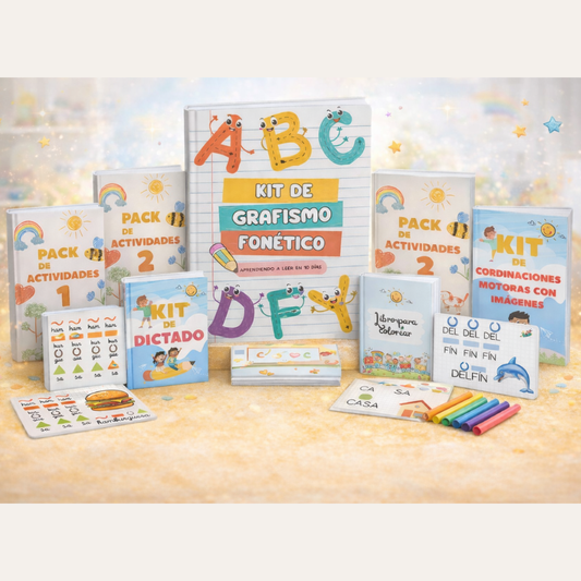 Kit de Grafismo Fonético: tu hijo aprende a leer con solo 10 minutos al día